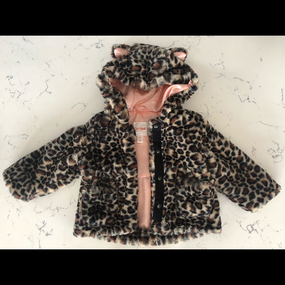 *NEW* Cat & Jack Faux Fur Leopard Coat